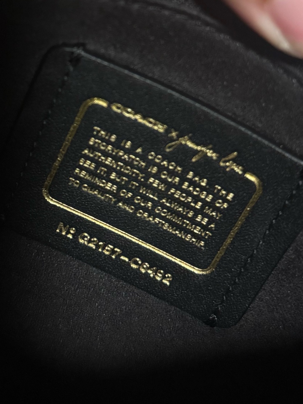 COACH X JENNIFER LOPEZ BROWN AND BLACK SHEARLING BAG - Picture 7 of 7